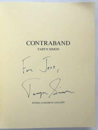 Taryn Simon, Contraband [SIGNED 2010 1ST EDITION 1ST PRINTING - BLUE VERSION]