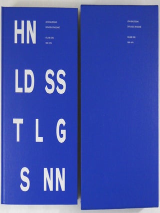 Item #11377 John Baldessari Catalogue Raisonne, Vol 1 [SIGNED - 1ST EDITION - FINE]. John Baldessari