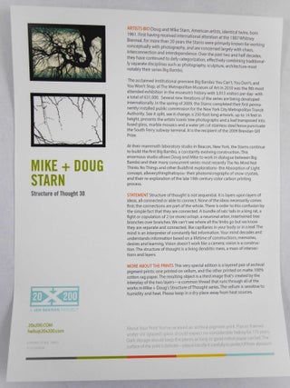 Structure of Thought 30 - 16 x 20 LIMITED EDITION ARCHIVAL PRINT 1/25 with COA (SIGNED by MIKE & DOUG STARN)