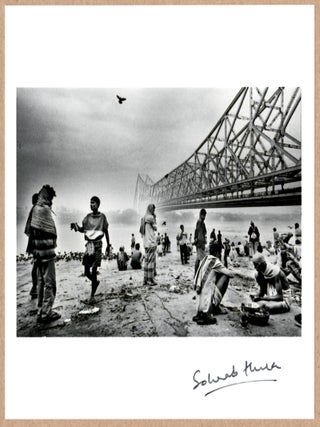 Item #1784 SIGNED - SOHRAB HURA - HOWRAH BRIDGE, INDIA- 6" x 6" MAGNUM ARCHIVAL PRINT. Sohrab Hura