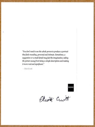 SIGNED - ELLIOTT ERWITT INTIMATE PORTRAIT OF LEGS ON A BED 6" x 6" MAGNUM PRINT