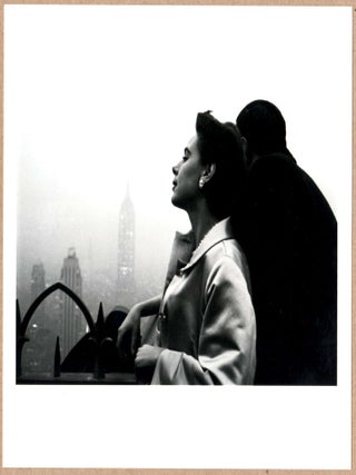 Item #1888 ESTATE STAMPED - EVE ARNOLD COUPLE ON A SKYSCRAPER OVERLOOK, NYC - LTD 6" x 6" MAGNUM...