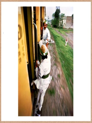 Item #1955 SIGNED - STEVE MCCURRY PAKISTAN TEA ON TRAIN LTD 6" x 6" MAGNUM ARCHIVAL PRINT. Steve...