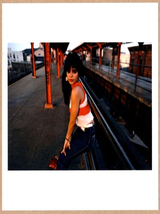 Item #2362 SIGNED - BRUCE DAVIDSON - WOMAN ON A SUBWAY PLATFORM, NEW YORK, USA 1980 - LTD 6" x 6"...