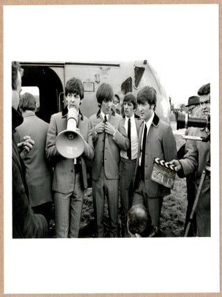 Item #2365 SIGNED DAVID HURN THE BEATLES A HARD DAYS NIGHT 1964 LTD 6" x 6" MAGNUM PRINT. David Hurn