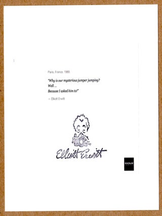 STAMP SIGNED ELLIOTT ERWITT EIFFEL TOWER PARIS FRANCE 1989 6" x 6" MAGNUM PRINT