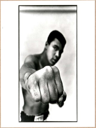 Item #3478 SIGNED - THOMAS HOEPKER MUHAMMAD ALI SHOWING OFF HIS RIGHT FIST, CHICAGO, 1966 - LTD...