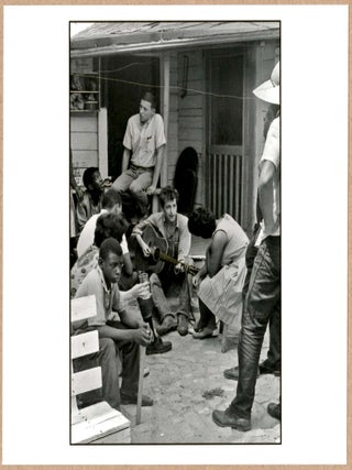 Item #3480 SIGNED - DANNY LYON - BOB DYLAN PLAYING GUITAR BEHIND THE SNCC OFFICE, GREENWOOD,...