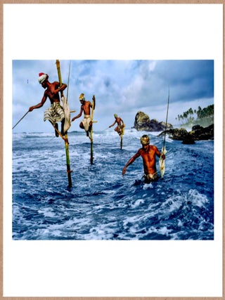 Item #3481 SIGNED - STEVE MCCURRY - FISHERMEN WELIGAMA, SRI LANKA 1995 6"x6" MAGNUM PRINT. Steve...