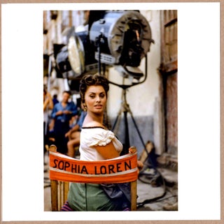 Item #3503 ESTATE STAMPED - DAVID SEYMOUR - SOPHIA LOREN FILMING IN ROME 6"x 6" MAGNUM PRINT....