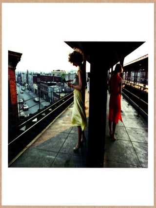 Item #3546 SIGNED - BRUCE DAVIDSON TWO WOMEN ON A SUBWAY PLATFORM, NEW YORK CITY, 1980 - LTD 6" x...