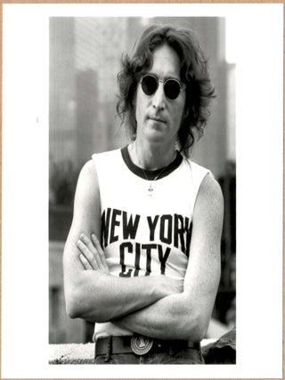 Item #3547 SIGNED - BOB GRUEN - JOHN LENNON, NEW YORK CITY T-SHIRT NYC 1974 6" x 6" MAGNUM PRINT....