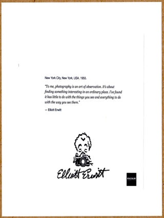 STAMP SIGNED - ELLIOTT ERWITT, EMPIRE STATE BUILDING, NEW YORK CITY, 1955 LTD 6" x 6" MAGNUM PRINT