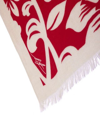 Floral Takeover (Red) Scarf [SIGNED LIMITED EDITION 1/250 100% MERLINO WOLL SCARF - MINT}