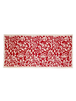 Floral Takeover (Red) Scarf [SIGNED LIMITED EDITION 1/250 100% MERLINO WOLL SCARF - MINT}