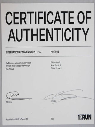 Not Urs (SIGNED 11 x 14 ARCHIVAL PIGMENT PRINT)