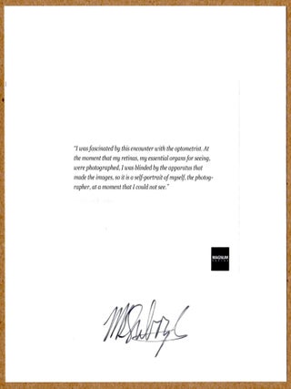 SIGNED - MIKHAEL SUBOTZKY - RETINAL SELF-PORTRAIT, LEFT EYE - LTD 6" x 6" MAGNUM PRINT
