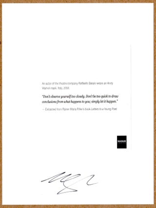 SIGNED - ALEX MAJOLI - ITALIAN ACTOR AS ANDY WARHOL, ITALY, 2008 - 6" x 6" MAGNUM ARCHIVAL PRINT