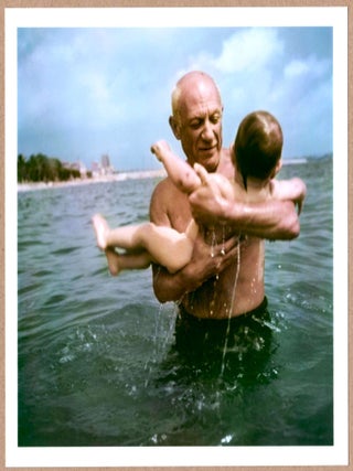 Item #4352 ESTATE STAMPED - ROBERT CAPA - PABLO PICASSO PLAYING WITH HIS SON CLAUDE, VALLURIS,...