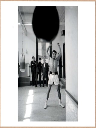 Item #4431 SIGNED - THOMAS HOEPKER MUHAMMAD ALI STARING DOWN THE PUNCHING BAG - LTD 6"x6" MAGNUM...