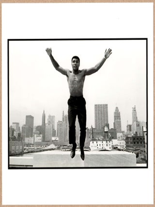 Item #4508 SIGNED - THOMAS HOEPKER - MUHAMMAD ALI JUMPING ON A BRIDGE OVER THE CHICAGO RIVER,...