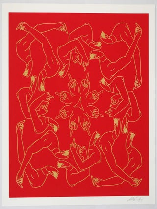 Item #4681 Middle Finger in Red [SIGNED LIMITED EDITION SCREENPRINT #/1285 - 23.62 x 23.62...