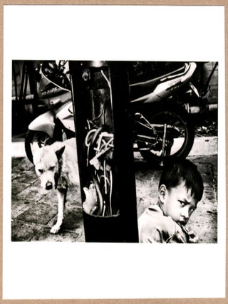Item #5003 SIGNED - JACOB AUE SOBOL - DOG & BOY, BANGKOK, THAILAND, 2008 - 6" x 6" 2014 MAGNUM...