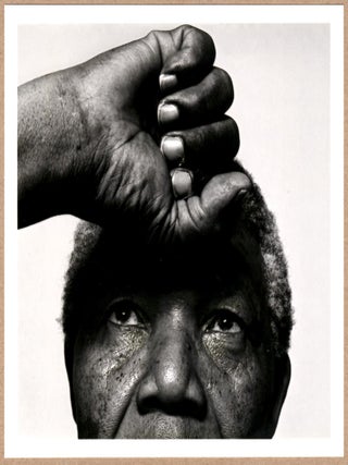 Item #5031 SIGNED - HANS GEDDA - CLENCHED FIST, NELSON MANDELA, STOCKHOLM, SWEDEN, 1990 - LTD 6"...