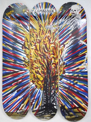 Item #5219 Raymond Pettibon and Marcel Dzama: Flambeaux [LIMITED EDITION #50 SKATEBOARD...