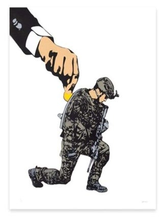 Item #5412 MAD (Iran Tabriz), Kiddie Soldier [SIGNED LTD ED #/10 HAND-PAINTED 20 x 23 INCH PRINT...